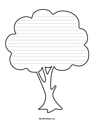 Apple Tree-Shaped Writing Templates