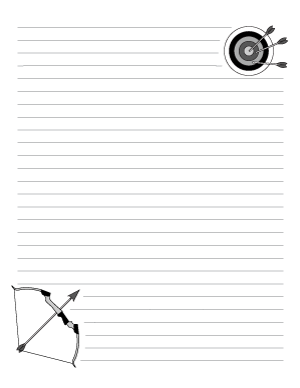 Archery Writing Templates