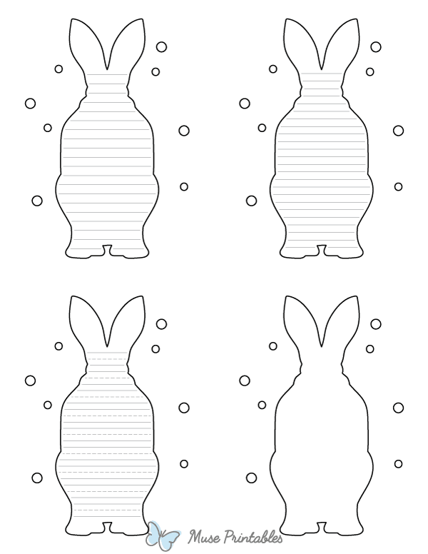 Arctic Hare-Shaped Writing Templates