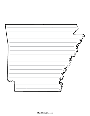 Arkansas-Shaped Writing Templates