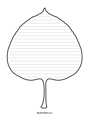 Aspen Leaf-Shaped Writing Templates