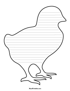 Baby Chick-Shaped Writing Templates