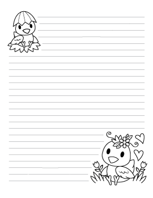 Baby Chick Writing Template