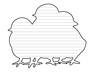 Baby Chicks-Shaped Writing Templates