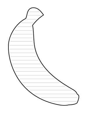 Banana-Shaped Writing Templates