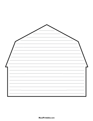 Barn-Shaped Writing Templates