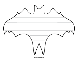 Bat Shaped Writing Templates