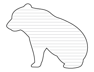 Bear Cub-Shaped Writing Templates