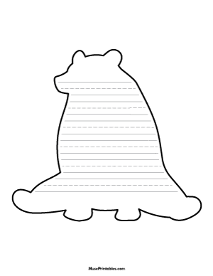 Bear-Shaped Writing Templates