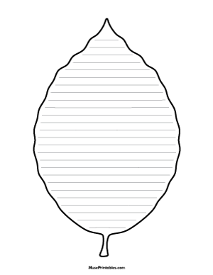 Beech Leaf-Shaped Writing Templates
