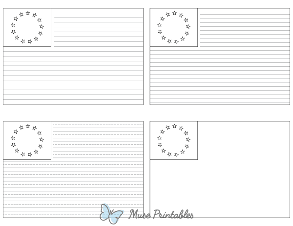 Betsy Ross Flag Writing Templates