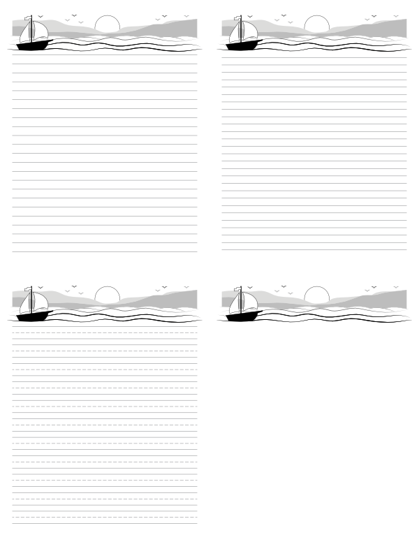Boat Writing Templates