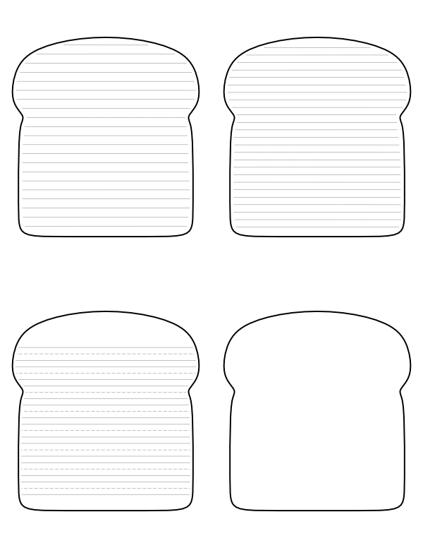 Bread-Shaped Writing Templates