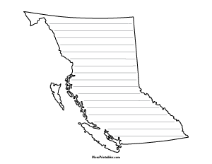 British Columbia-Shaped Writing Templates