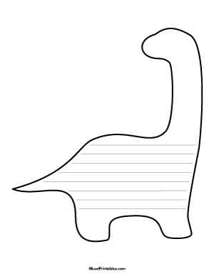 Brontosaurus Shaped Writing Templates