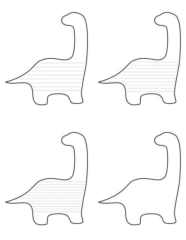 Brontosaurus-Shaped Writing Templates