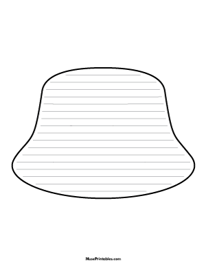 Bucket Hat-Shaped Writing Templates