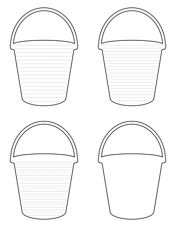 bucket template for kids