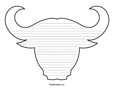 Buffalo Head Shaped Writing Templates