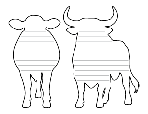 Bull and Cow-Shaped Writing Templates