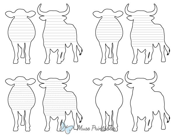 Bull and Cow-Shaped Writing Templates