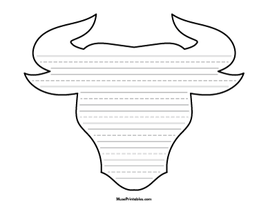 Bull Head-Shaped Writing Templates