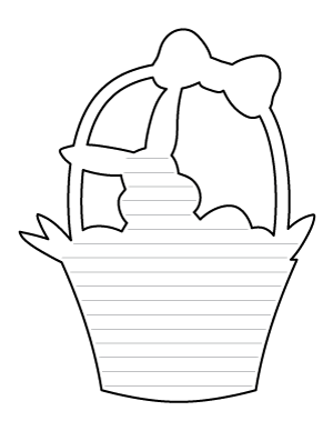 Bunny and Easter Basket Shaped Writing Templates