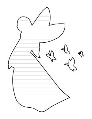 Butterflies and Fairy-Shaped Writing Templates