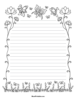 Butterfly Writing Templates