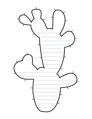Cactus Shaped Writing Templates