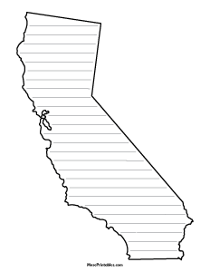 California-Shaped Writing Templates