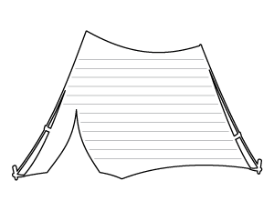 Camping Tent Shaped Writing Templates
