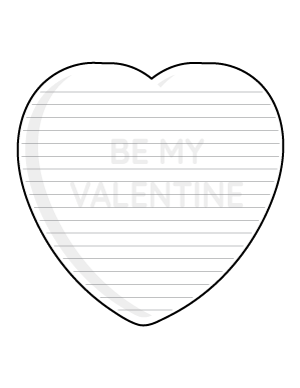 Candy Heart-Shaped Writing Template