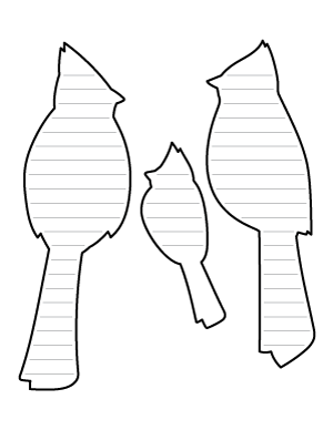 Cardinal Family-Shaped Writing Templates