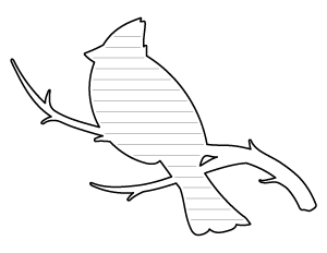 Cardinal on Branch-Shaped Writing Templates