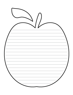 Cartoon Apple-Shaped Writing Templates