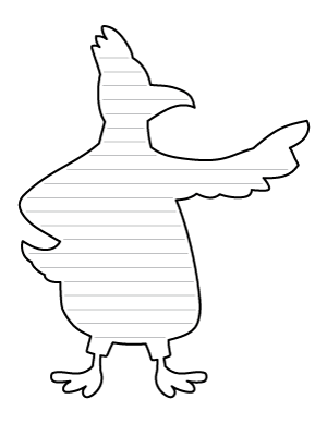 Cartoon Chicken-Shaped Writing Templates