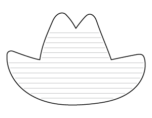 Cartoon Cowboy Hat-Shaped Writing Templates