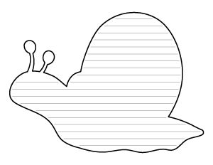 Cartoon Snail-Shaped Writing Templates