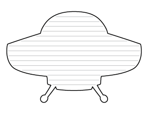 Cartoon UFO Shaped Writing Templates