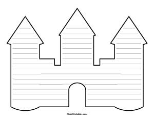 Castle Shaped Writing Templates