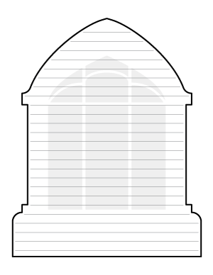 Castle Window-Shaped Writing Templates