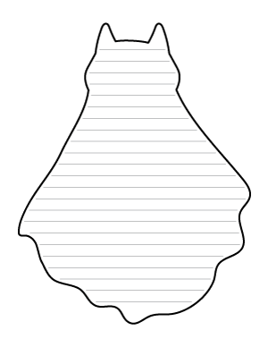 Cat Ghost-Shaped Writing Templates