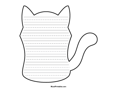 Cat-Shaped Writing Templates