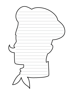 Chef Head Shaped Writing Templates