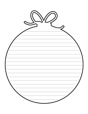 Christmas Ball Ornament-Shaped Writing Templates