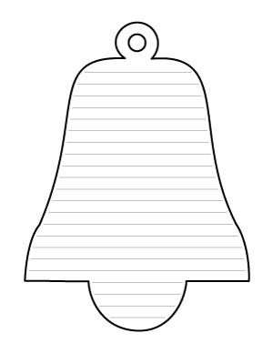 Christmas Bell Ornament-Shaped Writing Templates