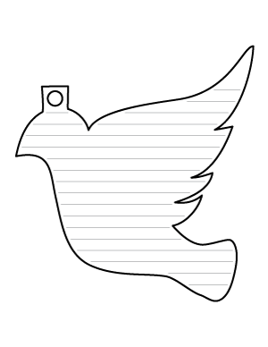 Christmas Bird Ornament-Shaped Writing Templates