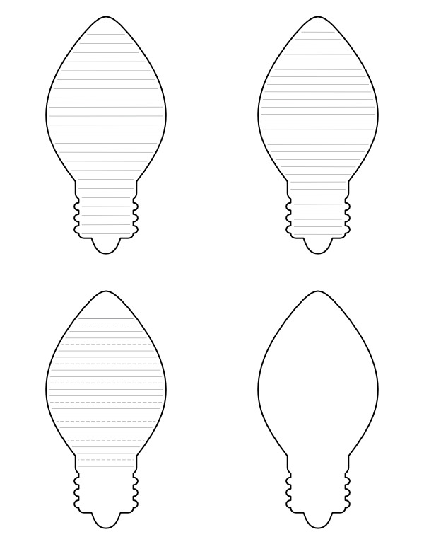 christmas light bulb pattern template