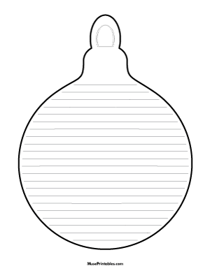 Christmas Ornament-Shaped Writing Templates